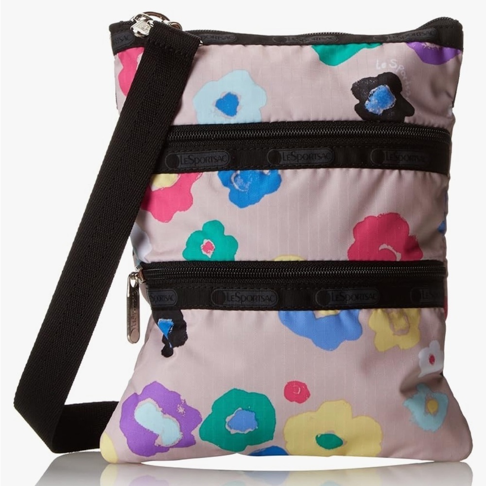 LeSportSac 3-Zip Flower Crossbody Bag
